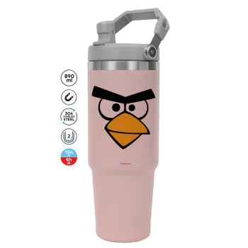 Angry birds eyes, ΡΟΖ χρώματος Θερμός Ανοξείδωτο 890ml (30oz) με χερούλι