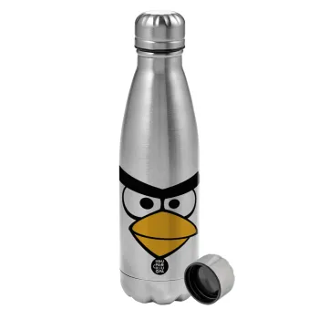 Angry birds eyes, Metallic water bottle, stainless steel, 750ml