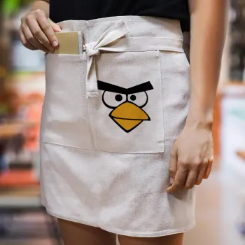 Angry birds eyes, Ποδιά Μέσης με διπλή τσέπη Barista/Bartender, Beige
