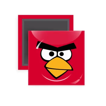 Angry birds eyes, Μαγνητάκι ψυγείου τετράγωνο διάστασης 5x5cm