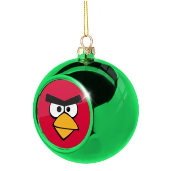 Angry birds eyes, Green Christmas tree ornament ball 8cm