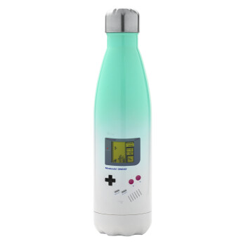 Gameboy, Metal mug thermos Green/White (Stainless steel), double wall, 500ml