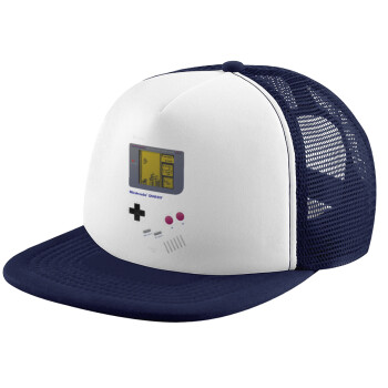 Gameboy, Καπέλο Soft Trucker με Δίχτυ Dark Blue/White 