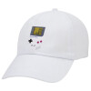Gameboy, Καπέλο ενηλίκων Jockey Λευκό (snapback, 5-φύλλο, unisex)