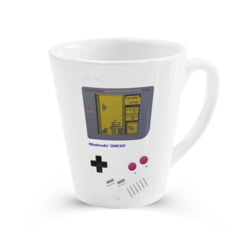 Gameboy, Κούπα κωνική Latte Λευκή, κεραμική, 300ml