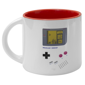 Gameboy, Κούπα κεραμική 400ml Λευκή/Κόκκινη