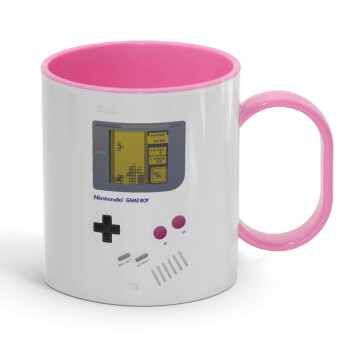 Gameboy, Κούπα (πλαστική) (BPA-FREE) Polymer Ροζ για παιδιά, 330ml