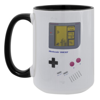 Gameboy, Κούπα Mega 15oz, κεραμική Μαύρη, 450ml