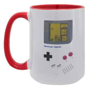 Gameboy, Κούπα Mega 15oz, κεραμική Κόκκινη, 450ml