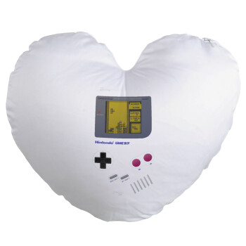 Gameboy, Μαξιλάρι καναπέ καρδιά 40x40cm περιέχεται το  γέμισμα