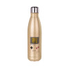 Glitter gold stainless steel thermos bottle, double-walled, 500ml