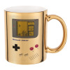Mug ceramic, gold mirror, 330ml