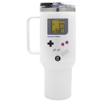 Gameboy, Mega Stainless steel Tumbler with lid, double wall 1,2L