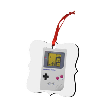 Gameboy, Christmas ornament polygon wooden 7.5cm