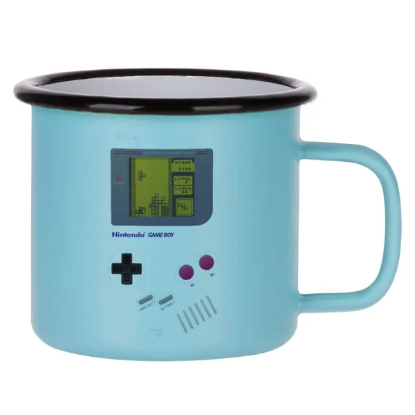 Gameboy — Κούπα Μεταλλική εμαγιέ ΜΑΤ σιέλ 360ml