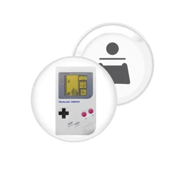 Gameboy, Μαγνητάκι και ανοιχτήρι μπύρας στρογγυλό διάστασης 5,9cm