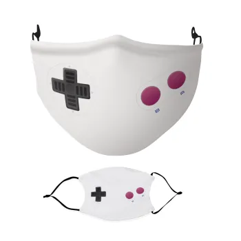 Gameboy, Μάσκα υφασμάτινη Ενηλίκων πολλαπλών στρώσεων με υποδοχή φίλτρου