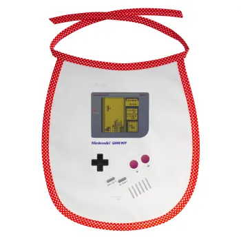 Gameboy, Σαλιάρα μωρού αλέκιαστη με κορδόνι Κόκκινη