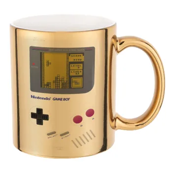 Gameboy, Κούπα κεραμική, χρυσή καθρέπτης, 330ml