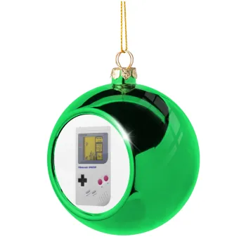 Gameboy, Green Christmas tree ornament ball 8cm