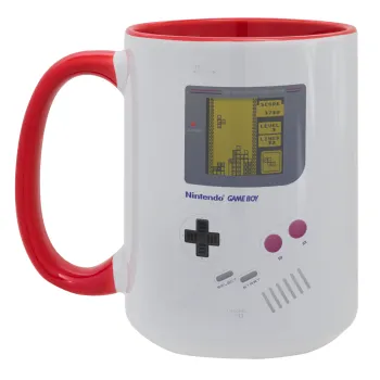 Gameboy, Κούπα Mega 15oz, κεραμική Κόκκινη, 450ml