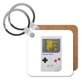 Gameboy, Μπρελόκ Ξύλινο τετράγωνο MDF