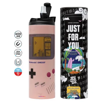 Gameboy, Tumbler stainless steel PINK 600ml
