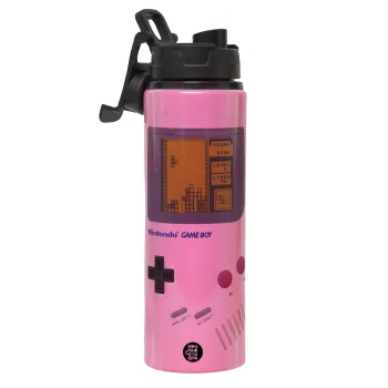 Gameboy, Μεταλλικό παγούρι νερού με καπάκι ασφαλείας, αλουμινίου 850ml