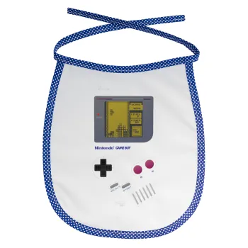Gameboy, Σαλιάρα μωρού αλέκιαστη με κορδόνι Μπλε