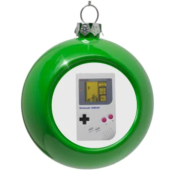 Gameboy, Green Christmas tree ornament bauble 8cm