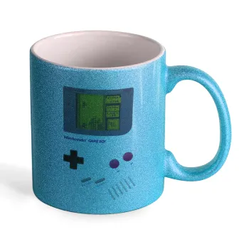 Gameboy, Κούπα Σιέλ Glitter που γυαλίζει, κεραμική, 330ml
