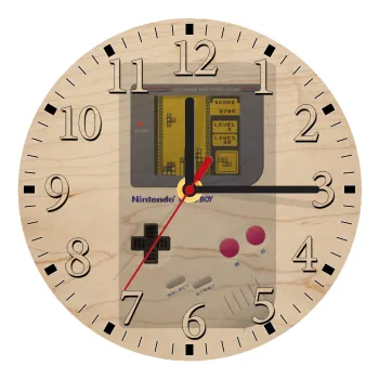 Gameboy, Ρολόι τοίχου ξύλινο plywood (20cm)