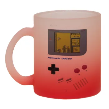 Gameboy, Κούπα γυάλινη δίχρωμη με βάση το κόκκινο ματ, 330ml