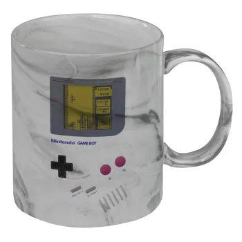 Gameboy, Κούπα κεραμική, marble style (μάρμαρο), 330ml