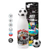 Soccer Metal mug thermos, double wall, 550ml