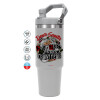 ΓΚΡΙ χρώματος Θερμός Ανοξείδωτο 890ml (30oz) με χερούλι