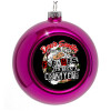 Purple Christmas tree ornament bauble 8cm