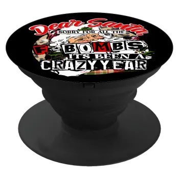 Dear Santa, sorry for all the F-bombs, Phone Holders Stand  Μαύρο Βάση Στήριξης Κινητού στο Χέρι