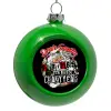 Στολίδι Χριστουγεννιάτικη μπάλα δένδρου Πράσινο 8cm