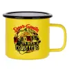 Metallic enamel MATT Yellow cup 360ml