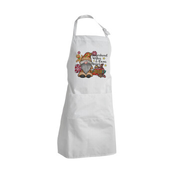 Gingerbread Wishes, Adult Chef Apron (with sliders and 2 pockets)