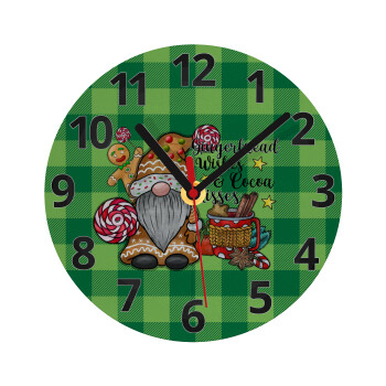 Gingerbread Wishes, Ρολόι τοίχου γυάλινο (20cm)