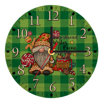Gingerbread Wishes, Ρολόι τοίχου ξύλινο plywood (20cm)