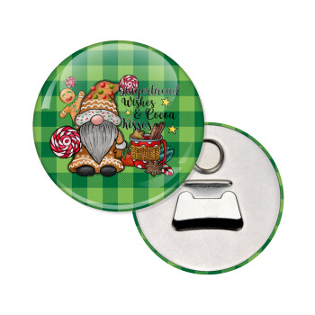 Gingerbread Wishes, Μαγνητάκι και ανοιχτήρι μπύρας στρογγυλό διάστασης 5,9cm