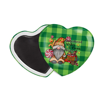 Gingerbread Wishes, Μαγνητάκι καρδιά (57x52mm)