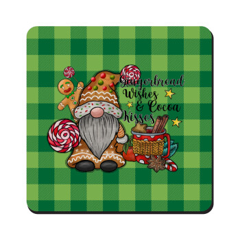 Gingerbread Wishes, Τετράγωνο μαγνητάκι ξύλινο 9x9cm