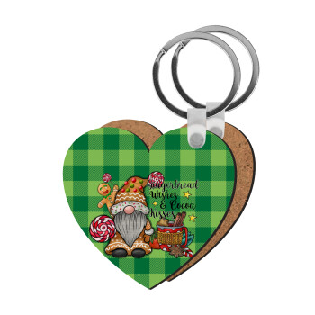 Gingerbread Wishes, Μπρελόκ Ξύλινο καρδιά MDF