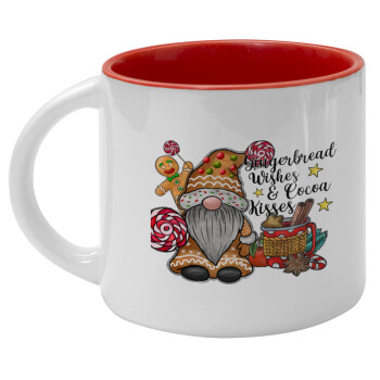 Gingerbread Wishes, Κούπα κεραμική 400ml Λευκή/Κόκκινη