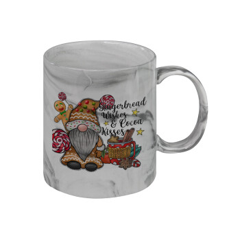 Gingerbread Wishes, Mug ceramic marble style, 330ml