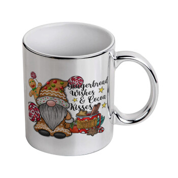 Gingerbread Wishes, Κούπα κεραμική, ασημένια καθρέπτης, 330ml